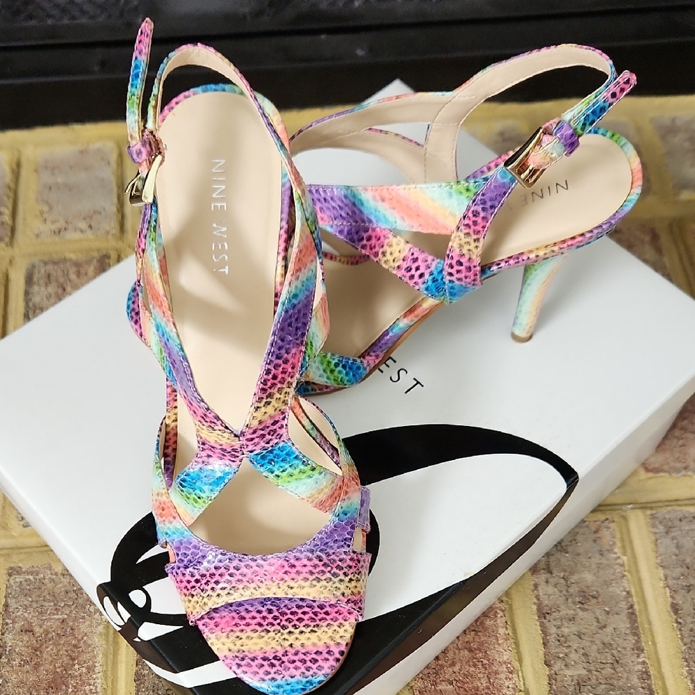 Nine West Multicolor Strappy Heels
